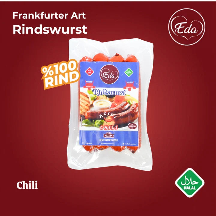12er-Pack Halal-Rindswürste + GRATIS Ölsprüher